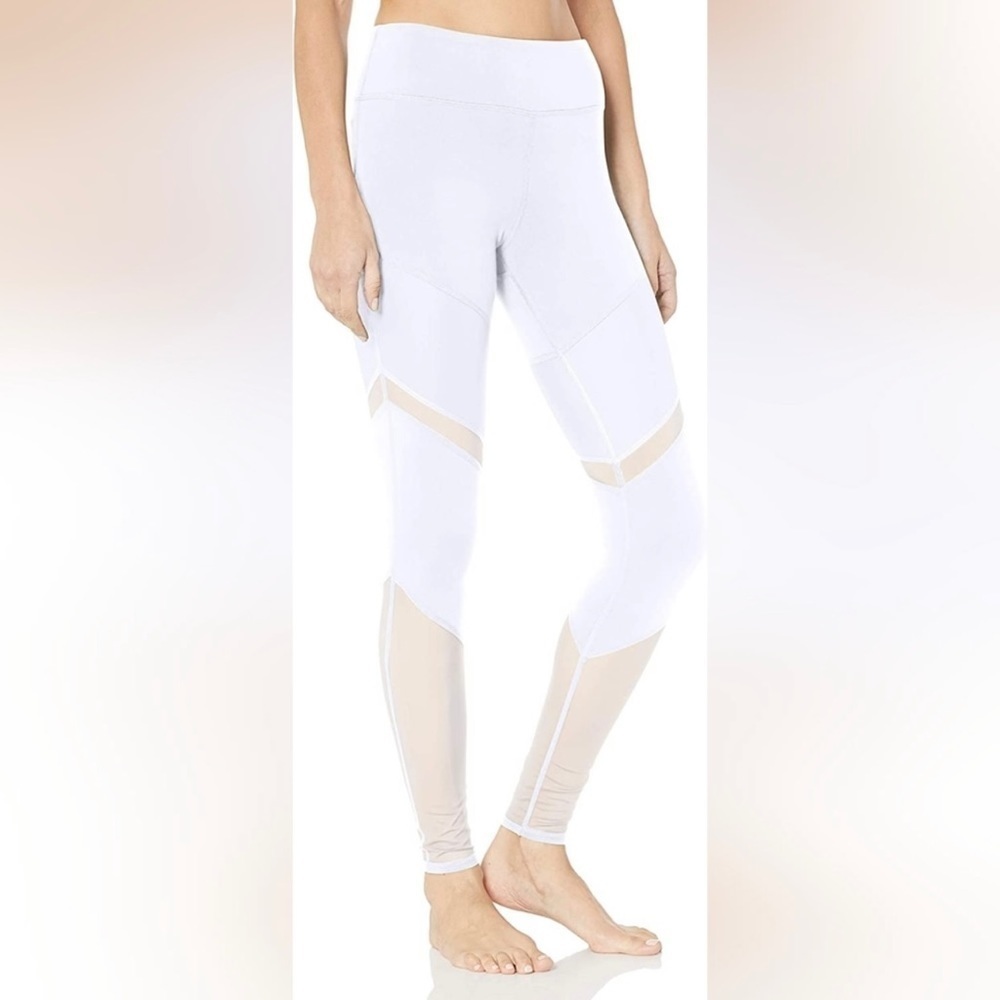 Alo Yoga Sheila Mesh Accent Grey Leggings Size XS